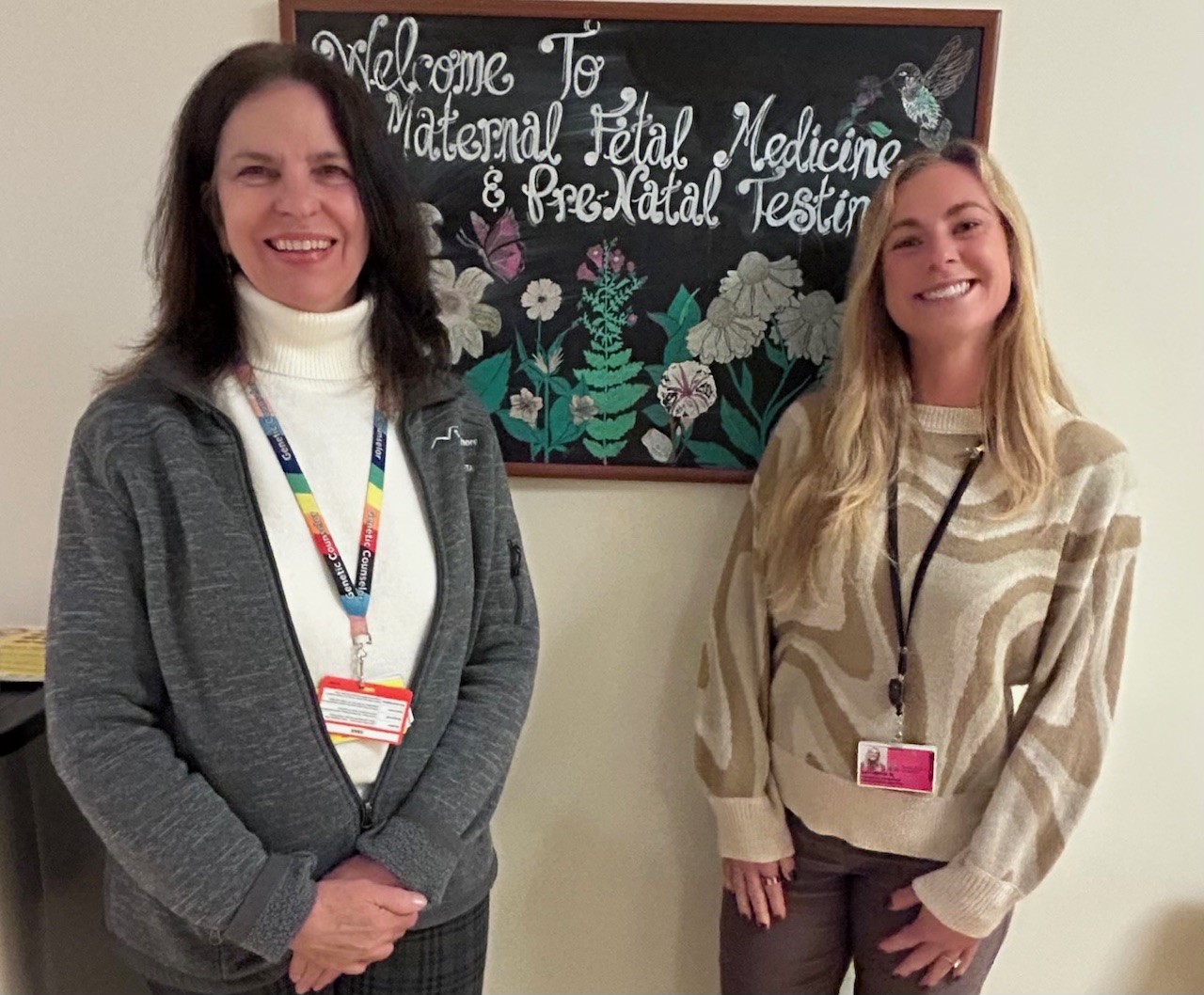 Two female genetic counselors at Maternal-Fetal Medicine