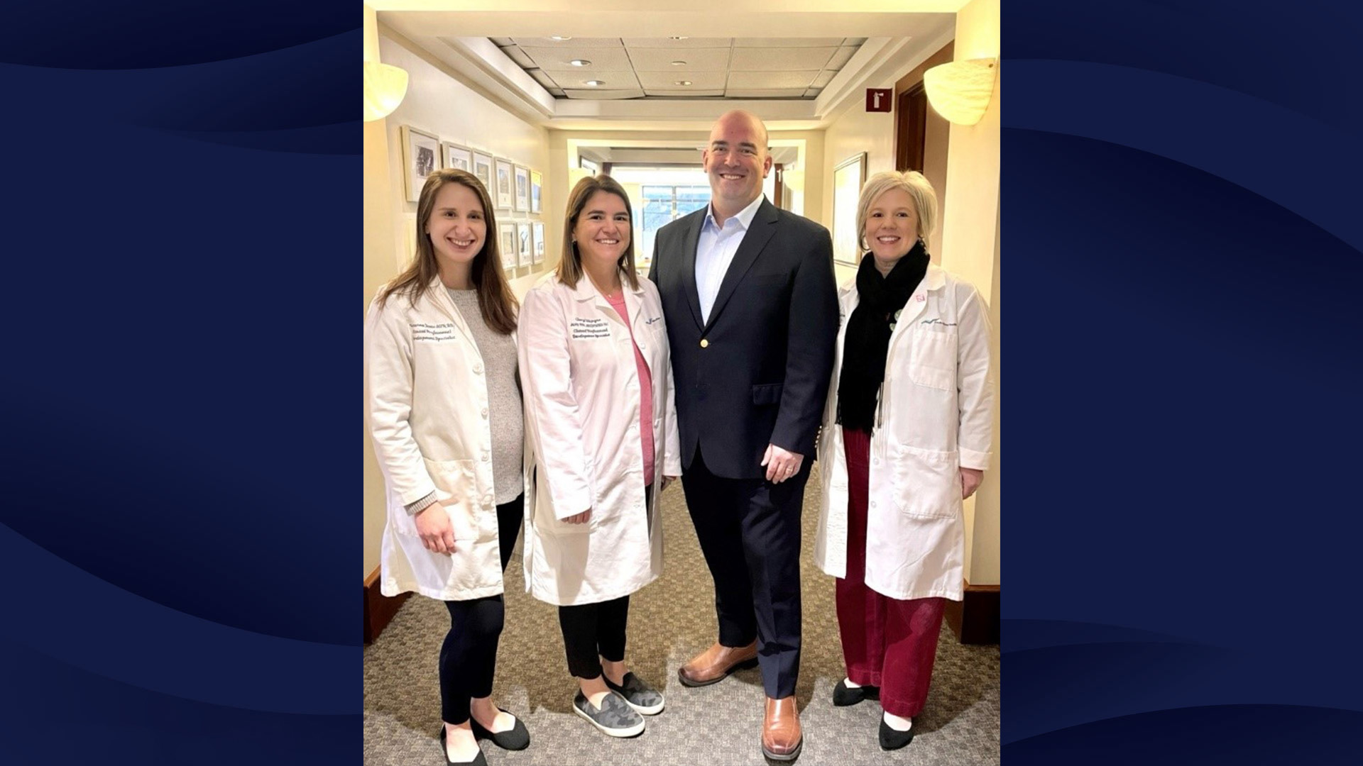 Rosanna, Cheryl, Drew, and Sharon of South Shore Health's nursing team pose for a group photo.
