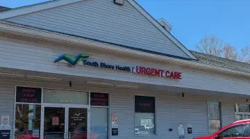 The exterior of the South Shore Health Urgent Care practice in Abington, MA.
